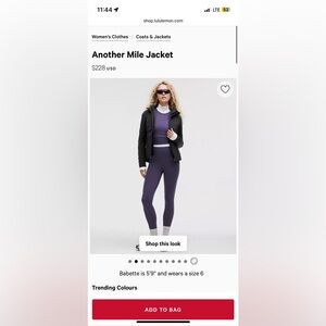 Lululemon Another Mile Jacket - Women’s 6